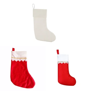 Рождественские чулки, Носок Санта-Клауса, сумка для детских конфет, Подвесное украшение на дереве