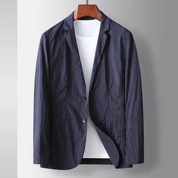 Z592-Костюм мужской тонкий повседневный солнцезащитный, эластичный маленький костюм весна-осень single west jacket, рубашка летняя