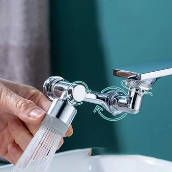 Латунный универсальный кран Tianview, умывальник с поворотом на 1080 градусов, насадка для защиты от брызг воды, удлинитель для мытья ванной, роботизированная рука