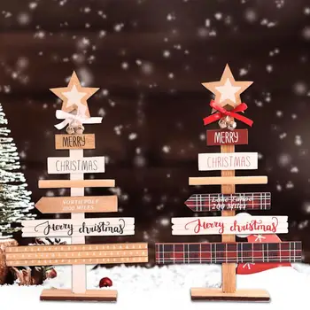Украшение Рождественской елки на рабочем столе Деревянные Рождественские Вывески Табличка Рождественское украшение Подарки для новогодней вечеринки