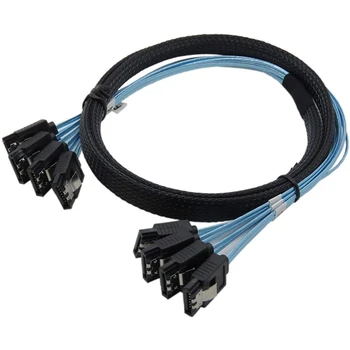 3X Кабель SAS, кабель Sata, высокая скорость 6 Гбит /с, 4 порта /комплект, высокое качество Для сервера, 0,5 метра