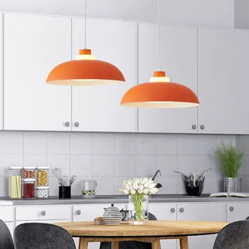 Современные потолочные алюминиевые подвесные светильники в скандинавском стиле, гостиная, обеденный стол, кухонный проход, прикроватное декоративное освещение