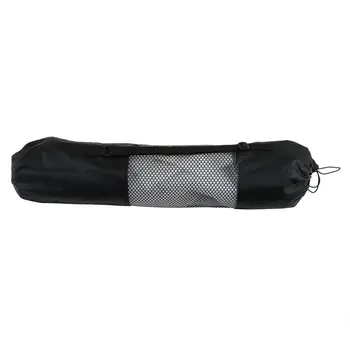 спортивные сумки mochila yoga популярная портативная сумка для ковриков для йоги из полиэстеровой нейлоновой сетки, черный рюкзак для занятий спортом для здоровья и красоты