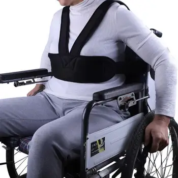 Ремни безопасности для инвалидных колясок, Дышащие Регулируемые эластичные ремни и ремень безопасности для спинки инвалидных колясок, фиксирующий плечо, грудь
