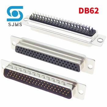 2ШТ Разъем HDB62 DB62 3 ряда 62pin отверстие женский штекер разъем последовательного порта адаптер D-SUB HDD62 Тип проводки припоя 62PIN Черный