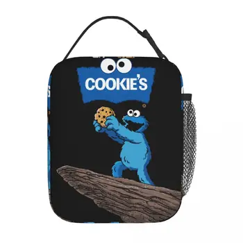 Забавные аксессуары для магазина Cookie Monster Изолированные пакеты для ланча Мультяшный контейнер для ланча Модный Кулер Термальный Ланч-бокс