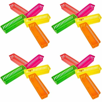 Классный органайзер для карандашей, корзина для карандашей или корзина для карандашей, различные цвета, случайные цвета (20 упаковок)