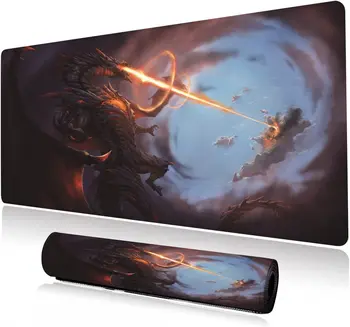 Расширенный большой игровой коврик для мыши Cool Dragon Flame XXL Размер клавиатуры Коврик для мыши настольный коврик 35,4 x 15,7 дюйма