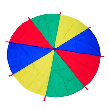 Игрушка с радужным парашютом для детского сада, игрушка для совместной командной игры, детский парашют с ручками