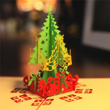 Веселого Рождества, 3D всплывающие поздравительные открытки с конвертом, Рождественские подарки, украшения, креативные новогодние принадлежности