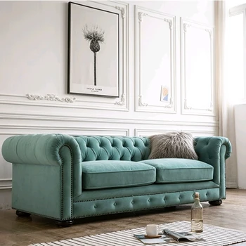 Зеленый Защитный чехол для дивана в гостиной Минималистичный дизайн Роскошного секционного дивана Уникальная мебель для спальни Hotel Divano Angolare