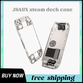 Jsaux Прозрачная охлаждающая задняя панель для Steam Deck Игровая консоль для Steameck Сменный чехол для отвода тепла Крышка Steamdeck