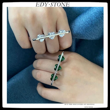 EDY 2021 Новый тренд, Роскошный бренд, мода в стиле панк, Кольцо с цветными бриллиантами, Темпераментное кольцо для женщин, украшения для вечеринок для девочек