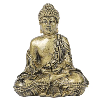 Медитативная Статуя Сидящего Будды - Тайская Статуэтка Сидящего Будды - Молящаяся Скульптура Будды для Украшения дома на Открытом воздухе