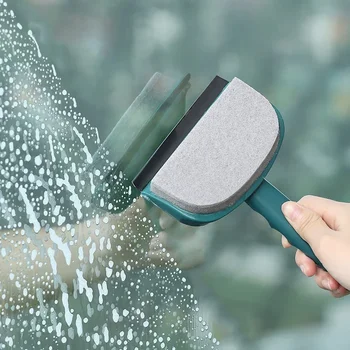 Щетка для мытья окон автомобиля, Силиконовый инструмент для мытья лобового стекла 2в1, Внутренний Автомобильный Стеклоочиститель, Автомобильные Аксессуары