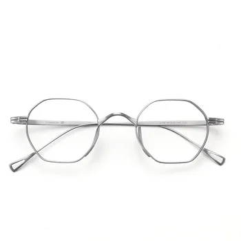 45 мм Ультралегкие высококачественные очки из чистого титана, мужские Ретро Круглые декоративные оптические очки в оправе по рецепту, женские k152