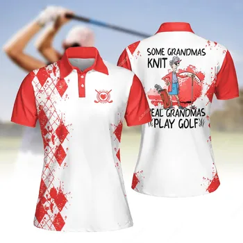 Jumeast Women Golf Friends We're Like Small Gang Рубашки Поло С 3D Принтом, Мультяшная Спортивная Одежда С Ромбовидным Рисунком, Легкая Академическая Одежда
