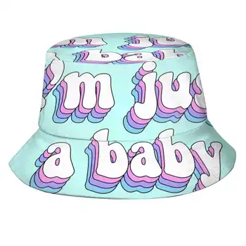 I'M Just A Baby Унисекс Модные Женские Мужские Дышащие шляпы-ведерки Смешные Мемы Millennial Gen Z Relatable Humor Юмор Fyp Vsco