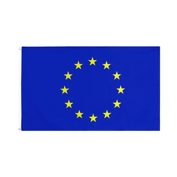 ФЛАГШТОК 60X90 90x150 см Большой Флаг Европейского Союза EU Euro Flag Europe Эмблема из супер полиэстера Совета Европы для украшения