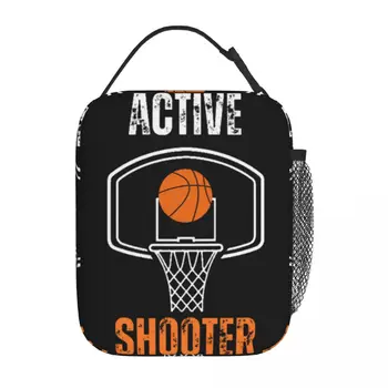 Аксессуары для баскетбола Funny Active Shooter Изолированная сумка для ланча на открытом воздухе, Коробка для еды, Портативный кулер, термобокс для бенто