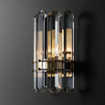 Современный Мини-Хрустальный Настенный Светильник LED Clear Prism Cristal Бра Осветительный Прибор Для Внутреннего Коридора Настенное Бра Home для Спальни Фойе
