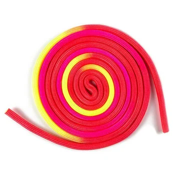 Скакалка для художественной гимнастики цвета радуги длиной 3 м, прочная скакалка для соревнований, гимнастическая веревка