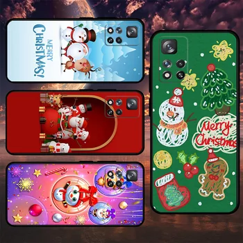 Чехол Для Телефона Xiaomi Redmi Note 11 10 12 8 Pro 9S 9 10C K40 9C 9A 8T 7 k50 Gaming 9T Черный Мягкий Чехол С Рождеством