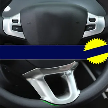 ABS хромированный автомобильный стайлинг Наклейка для защиты рулевого колеса для Peugeot 2008 2014 2015 2016 2017 Аксессуары