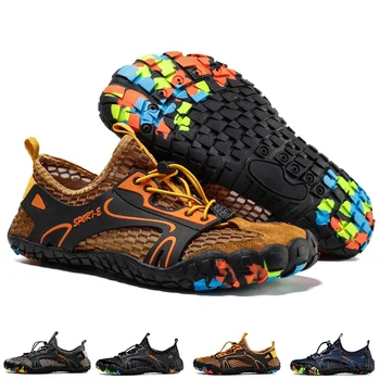 Походная обувь для мужчин, летняя дышащая водонепроницаемая мужская походная обувь, Нескользящая обувь для альпинизма, Водонепроницаемая обувь Man 2024