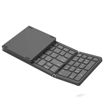 Новая складная Bluetooth-клавиатура, перезаряжаемая беспроводная клавиатура USB для IOS, Android, ПК с Windows, ноутбука, смартфона