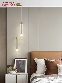 Подвесной светильник AFRA Modern Gold LED 3 цвета Simply Creative Декоративный латунный подвесной светильник для дома спальни