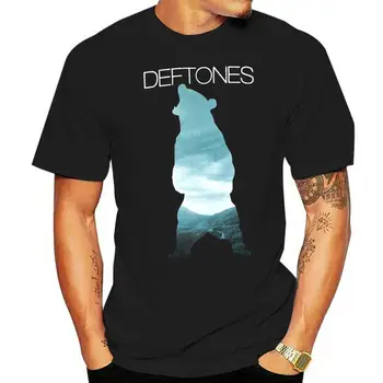 Черная футболка с изображением медведя Deftones, новая удобная футболка