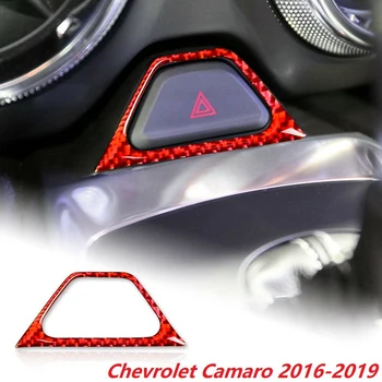 Красная Кнопка Включения Аварийной Сигнальной Лампы С Отделкой Из Углеродного Волокна Для Chevrolet Camaro 2016-2019