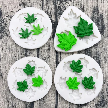 Силиконовая форма с кленовыми листьями, Форма для выпечки кексов, Инструменты для украшения тортов с Помадкой