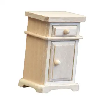 1:12 Кукольный домик Прикроватный столик Ящик для хранения Шкаф для мальчиков и девочек дошкольного возраста