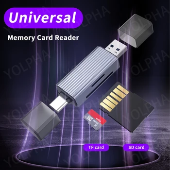 Кард-ридер USB3.0 и USB C к SD Micro SD TF для ПК Аксессуары для ноутбуков Smart Memory Cardreader Адаптер SD-карты Аксессуары Для телефонов