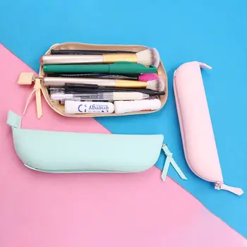 Силиконовая сумка для хранения кисточек для макияжа большой емкости, водонепроницаемая коробка для карандашей для бровей, дорожный держатель, Портативная косметичка, сумка для карандашей