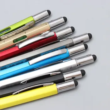 Пластиковая сенсорная отвертка с экраном, емкостная ручка, линейка, гаджеты, Многофункциональная ручка, шариковая ручка
