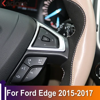 Для Ford Edge 2015 2016 2017 Рамка Рулевого Колеса, Декоративная Панель, Отделка Салона, Автомобильные Аксессуары, Наклейка ABS Матовая