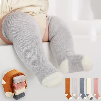 EWODOS Для малышей, Чулки до бедра, Высокоэластичные, контрастного цвета, Мягкие легкие длинные носки, Детские носки для девочек и мальчиков