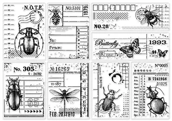 2023 Новый штамп для открыток с насекомыми Прозрачные штампы для скрапбукинга из прозрачной силиконовой резины Декор для фотоальбома своими руками