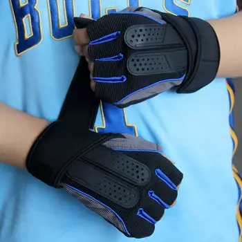 Противоскользящие Велосипедные перчатки Профессиональные Перчатки для поднятия тяжестей с гантелями для фитнеса Дышащая Тренировочная Перчатка на половину пальца Унисекс M/L/ XL