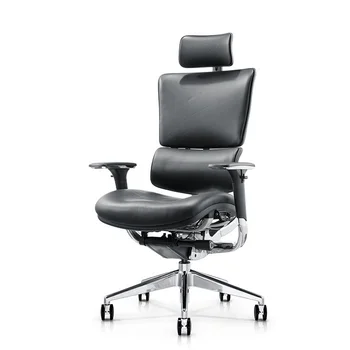 экономичное офисное кресло с откидной высокой спинкой, поворотное эргономичное дизайнерское кожаное кресло для офиса с поддержкой шеи для офисного кресла-качалки