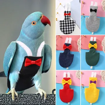 Летный костюм для голубя-попугая, Птичий подгузник, одежда для попугая с зелеными щеками, Попугайчика, какаду, мелких и средних птиц