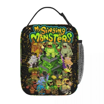 My Singing Monsters Wubbox Изолированная сумка для ланча Контейнер для ланча Многоразовый термоохладитель Ланч-бокс для пикника