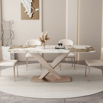 Мобильный современный обеденный гарнитур, дизайнерский квадратный стол для гостиной, комбинированная мебель для кухни в скандинавском стиле
