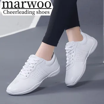 Обувь для черлидинга Marwoo, Детская танцевальная обувь, обувь для соревновательной аэробики, обувь для фитнеса, женская белая спортивная обувь для джаза 2125