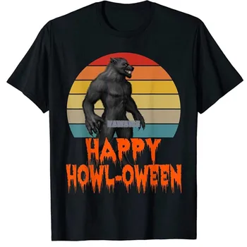 Мужская летняя футболка с оборотнем, винтажный костюм оборотней на Хэллоуин, подарок для мальчиков, мужская футболка, хлопковая футболка, мужская футболка