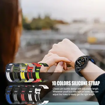Силиконовый браслет на запястье для Huawei WatchGT 3 46 мм Ремешок Браслет HuaweiWatch 22 мм Сменный ремешок для часов браслет