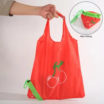 Сумка для покупок в форме фрукта, портативная складная на шнурке из сверхпрочной ткани, многофункциональная сумка для продуктов большой емкости, сумка-тоут.